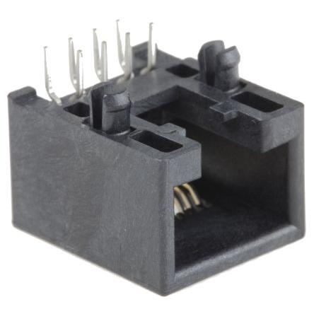 Molex Konektor RJ45, řada: 95501 Vnitřní Cat3, počet cest: 8, Pravý úhel, Průchozí otvor Nestíněný, počet portů: