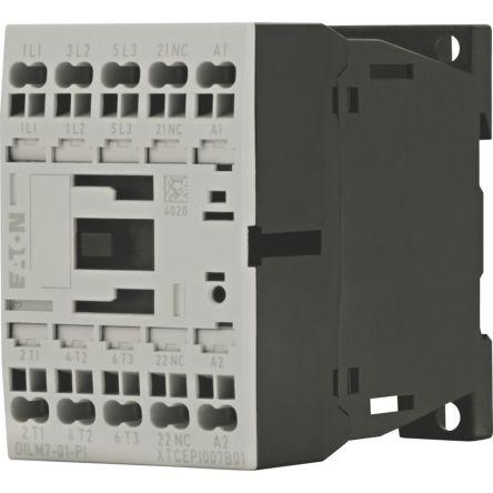 Eaton 0 NO/1 NC Stykač napětí ve vinutí 24V dc 3pólový 690V 3 kW s 1 NC kontakty Řízení motoru, Rezistivní zátěž,