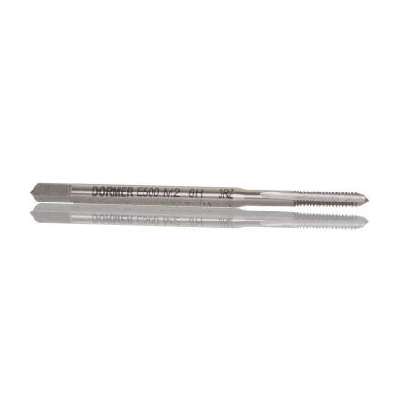 Závitník, HSS Strojní závitník, velikost závitu: M2 Metrické, celková délka: 41mm, Rovná ploutve Dormer