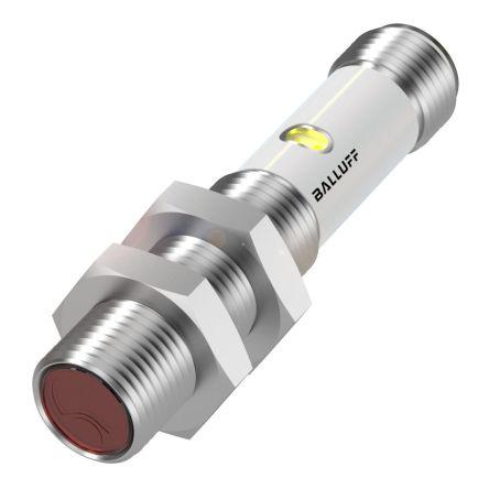 BALLUFF Fotoelektrický snímač, řada: 12M Červená LED Válcový, výstup: PnP Difuzní IP67