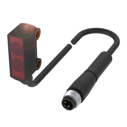 BALLUFF Fotoelektrický snímač, řada: R020K Červená LED Válcový, výstup: PnP Difuzní IP67