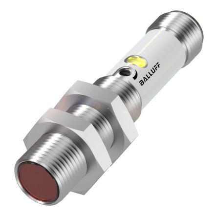 BALLUFF Fotoelektrický snímač, řada: 12M Červená LED Válcový, výstup: PnP Prostřednictvím přijímače paprsku IP67