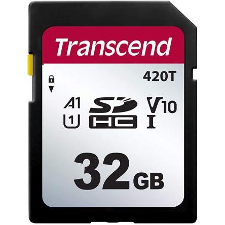 Karta SD SDHC 3D NAND Transcend, řada: 420T U1, A1 85 °C 25 °C