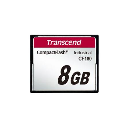 Karta Compact Flash Compact Flash Transcend 8 Gb, model: CF180 SuperMLC 85 °C -40 °C 600x