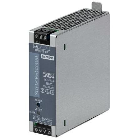 Siemens Měnič DC/DC SITop, výstup: 24V dc 4 A, Vin 18V dc, Vin 9V
