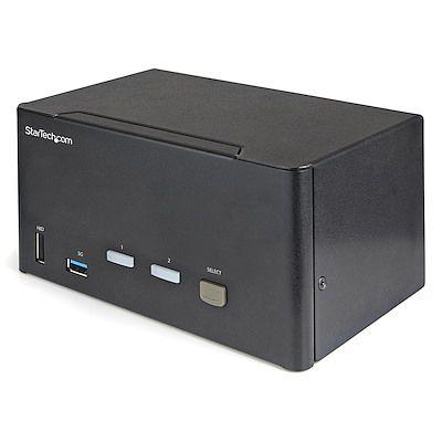 Přepínač KVM, 3,5 mm stereo 2portový USB, počet zobrazení: 3 1 StarTech.com, video připojení: Display Port 3480 x 2160