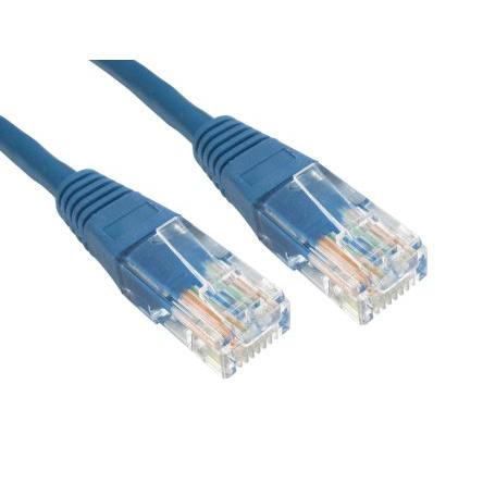RS PRO Kat6 Ethernetové kabely, Modrá, Polyvinylchlorid, A: RJ45, 80V 2 m Vnější, B: RJ45 Vnější, typ pláště: U/UTP