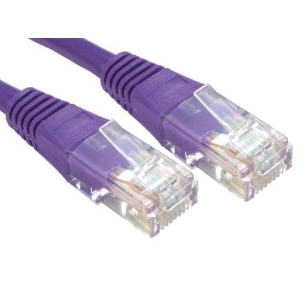 RS PRO Kat6 Ethernetové kabely, Purpurová, Polyvinylchlorid, A: RJ45, 80V 2 m Vnější, B: RJ45 Vnější, typ pláště: U/UTP