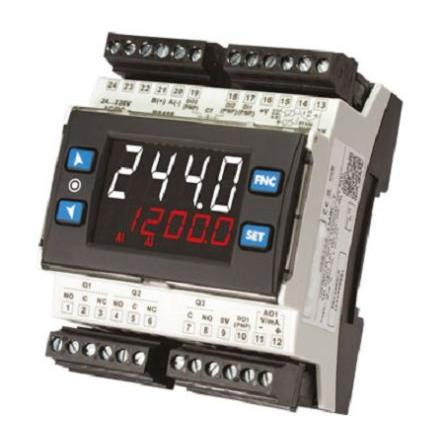 Wachendorff PID regulátor teploty, řada: URDR Lišta DIN, 45 °C, 0 °C 2, počet výstupů: 3, výstup: Polovodičové relé 230V