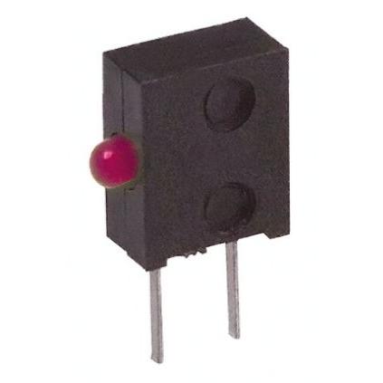 PCB LED indikátor, řada: HLMP barva Červená Pravý úhel 1 LED 5 mm (T-1 3/4) 90 ° Broadcom 3 V