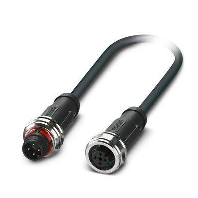 Kabel ovladače snímače, A: Vnější, A: Konektor vnější M12, B: Konektor M12 samice, B: Vnitřní, 250V, IP65, IP67, řada:
