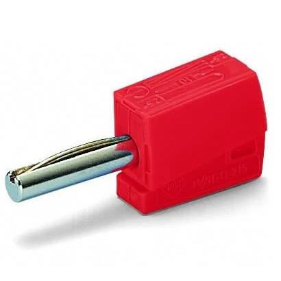 WAGO Banánek, 4 mm, 42V, 20A, Červená, Vnější Klecová svorka, délka: 40 mm Banánek Jack