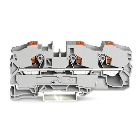 WAGO Napájení přes svorkovnici 2216-1301, 800V Šedá 16mm² 1 Klecová svorka ATEX, IECEx