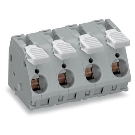 WAGO Svorkovnice PCB, rozteč: 15 mm, počet řad: 1, počet kontaktů: 5, orientace těla: Rovný, Šedá