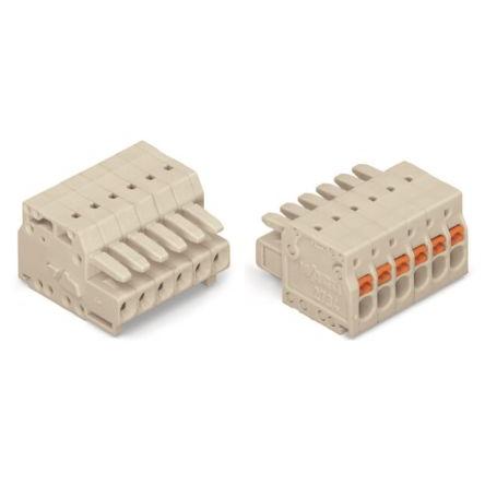WAGO Zásuvný blok Terminal, rozteč: 3.5 mm, počet řad: 1, počet kontaktů: 5, orientace těla: Rovný, Šedá