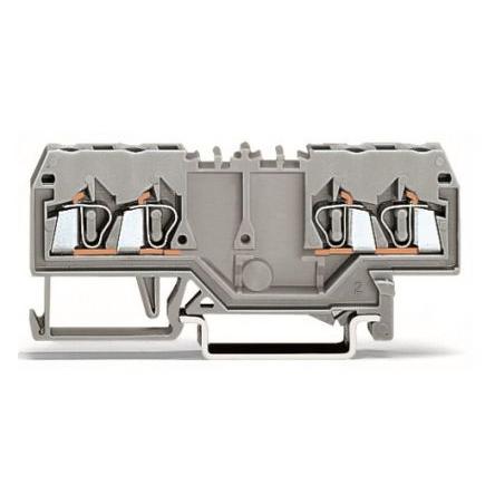 WAGO Napájení přes svorkovnici 280-826, řada: 280, 800V Šed�� 2.5mm² 1 Klecová svorka