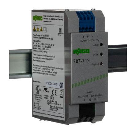 WAGO Napájecí zdroj na lištu DIN 787, počet výstupů: 1 Spínaný režim 230V ac/dc 2.5 A AC/DC 24V dc DC 60 W