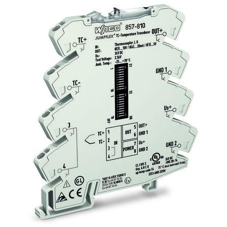 Převodník signálu, řada: 857 Termočlánek ATEX Proud/napětí WAGO 24V
