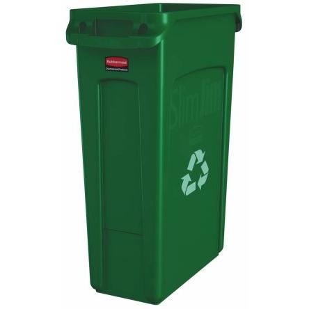 Rubbermaid Commercial Products Nádoba na odpad, Slim Jim 23gal, Zelená Polypropylen