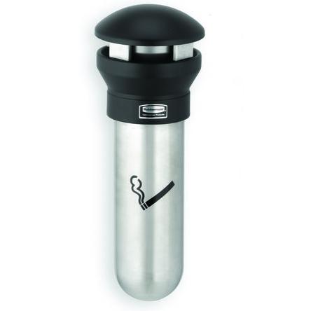 Rubbermaid Commercial Products Cigaretový koš Nástěnná Nerezová ocel, Černá 190.5 mm x 457.2 mm, šířka: 29.54cm
