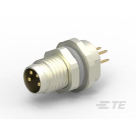 Kulatý konektor, počet kontaktů: 4, velikost: M8 TE Connectivity, pohlaví kontaktu: Vnější Zástrčka, řada: T4, IP67,