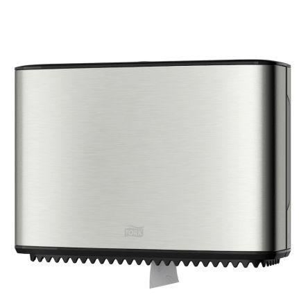 Tork Dávkovač toaletního papíru, sortiment: Toilet Roll Dispenser, Jednoduchý, Šedá, Kov, 133 mm x 254 mm, šířka: 355mm