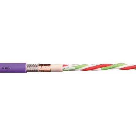 Igus Vícežilový hlavní napájecí kabel 4žilový 100 m Termoplastický elastomer plášť, Fialovočervená 85 °C