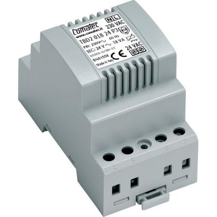 Comatec Transformátor na lištu DIN 18 VA, primární napětí: 230 V ac, sekundární napětí: 24 V ac, počet výstupů: 1, Lišta