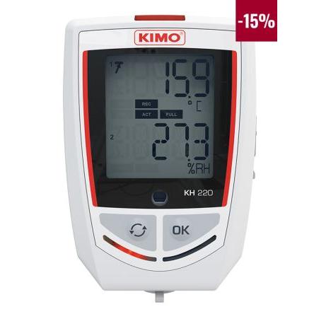 Datový záznamník Světlo, Vlhkost, Teplota, číslo modelu: KH-220-O Teplota a vlhkost KIMO, typ rozhraní: USB 3