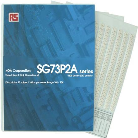 Sada rezistorů, řada: SG73P AEC-Q200 Tlustý film, Povrch 73 10 Ω → 10 kΩ KOA 7300