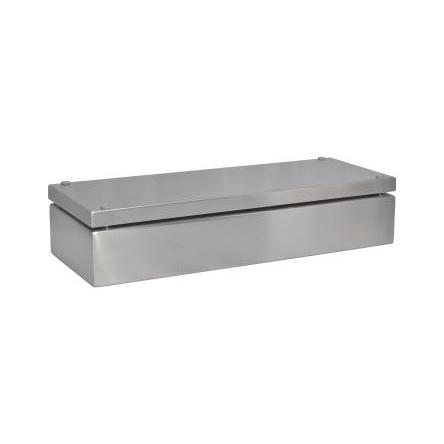 RS PRO Pouzdro, řada: SSJ IP66 Nerezová ocel 304 Šedá 150 mm 400 mm 81 mm