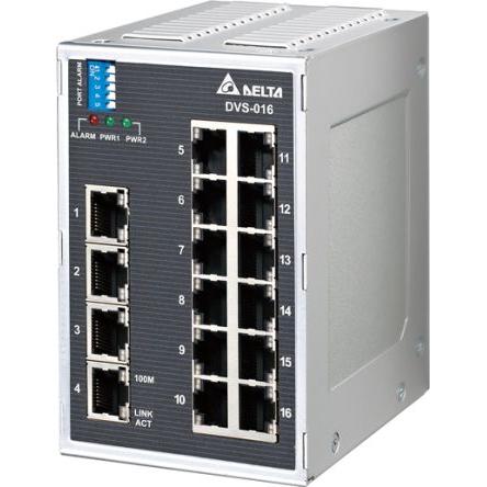 Ethernetový přepínač 16portový Delta Electronics Neřízený