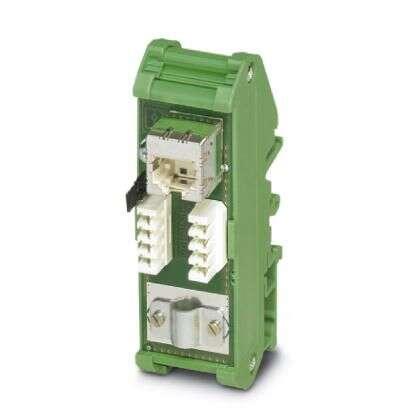 Propojovací panel, řada: FL-PP-RJ45-LSA Cat5e, počet portů: 1portový RJ45 Stíněné 90 mm barva Zelená Phoenix Contact