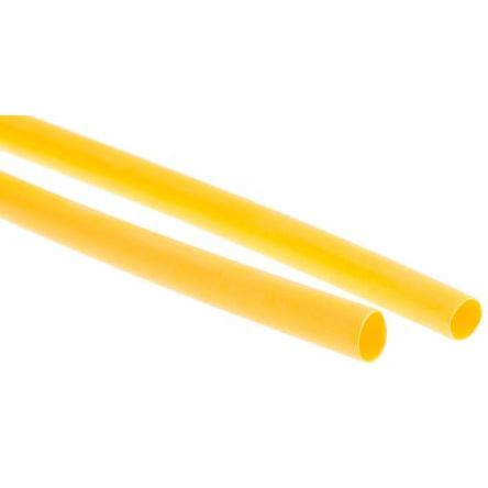 RS PRO Teplem smrštitelné bužírky průměr 6.4 mm Žlutá smršťovací poměr 3:1 Polyolefin 1.2m