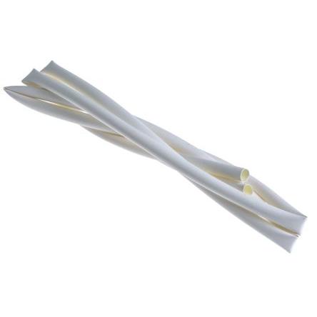 RS PRO Teplem smrštitelné bužírky průměr 6.4 mm Bílá smršťovací poměr 3:1 Polyolefin 1.2m