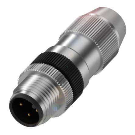 Kulatý konektor, počet kontaktů: 4, Kabel, velikost: M12 BALLUFF, pohlaví kontaktu: Vnější, orientace těla: Rovný