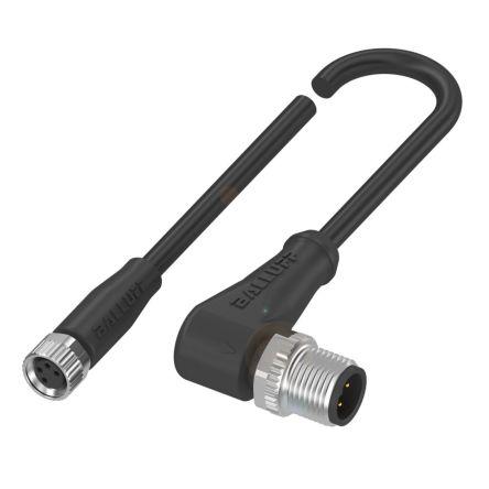 Kabel ovladače snímače, A: Vnitřní, A: Rovný 4, B: M12, B: Vnější, 250V 4, IP67, IP68, IP69K, řada: BCC03 BALLUFF 5 m