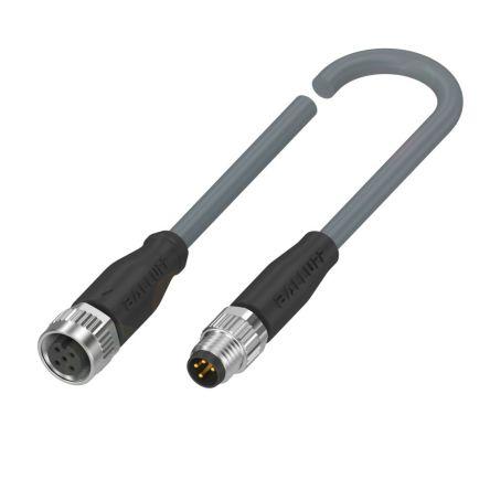 Kabel ovladače snímače, A: Vnitřní, A: Rovný 4, B: Přímý, B: Vnější, 250V 4, IP67, IP68, IP69K, řada: BCC03 BALLUFF 3 m