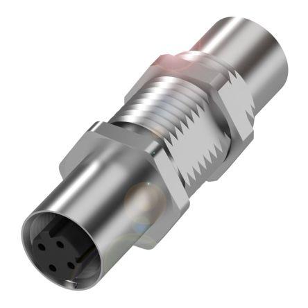 BALLUFF Adaptér pro kulaté konektory, řada: M454, orientace těla: Rovný 4 M12 x 1 Vnitřní, 80 °C 4, -25 °C M12 x 1,