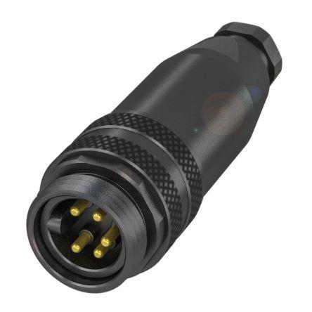 Kulatý konektor, počet kontaktů: 5, Kabel, velikost: 7/8 in BALLUFF, orientace těla: Rovný Zástrčka, řada: BCC