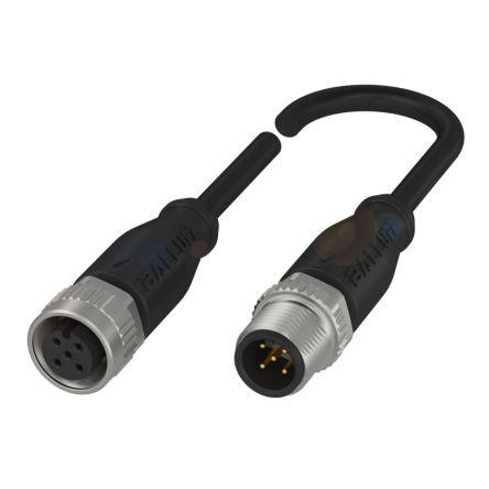 Kabel ovladače snímače, A: Vnitřní, A: Rovný 4, B: Přímý, B: Vnější, 250V 4, IP67, IP68, IP69K, řada: BCC09 BALLUFF 5 m