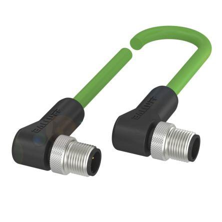 Kabel ovladače snímače, A: Vnější, A: Pravoúhlý 4, B: M12, B: Vnější, 250V 4, IP67, IP68, IP69K, řada: BCC0J BALLUFF 5 m