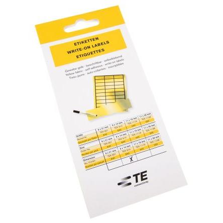 List se štítky TEK 914 Lepicí, množství v balení: 840 V balení, Žlutá Samolaminovací Idento