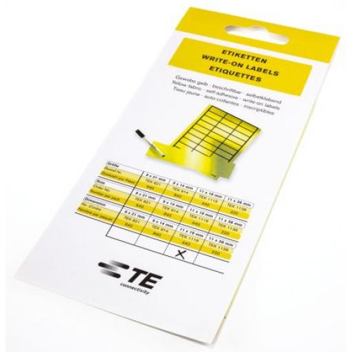 List se štítky TEK 1119 Lepicí, množství v balení: 440 V balení, Černá, Žlutá Samolaminovací Idento