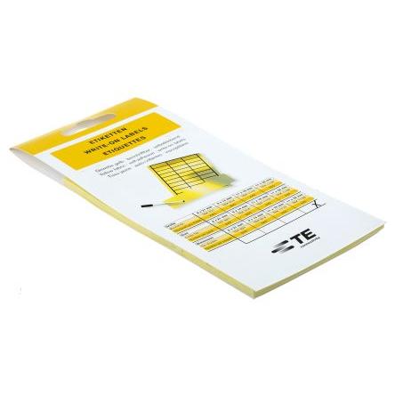 List se štítky TEK 1138 Lepicí, množství v balení: 220 V balení, Černá, Žlutá Samolaminovací Idento