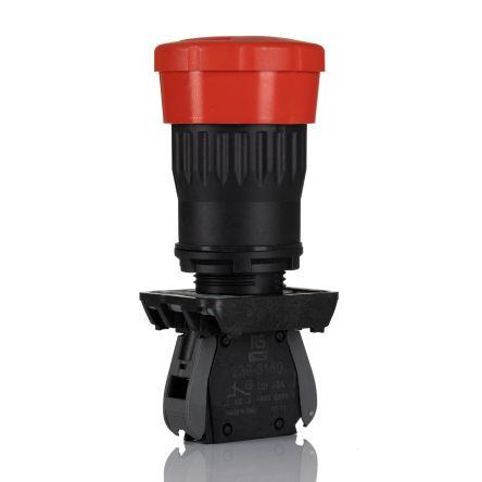 RS PRO SA Uvolnění kroucením Tlačítko nouzového vypínače Montáž do panelu 22 mm 1 NC IP65