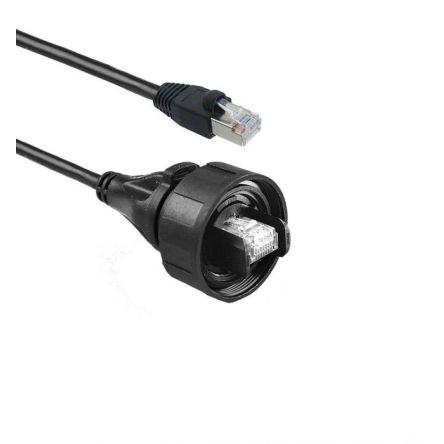 Bulgin Cat5e Ethernetové kabely, Černá, Polyvinylchlorid, Polyuretan 5 m, typ pláště: Stíněné Stíněný