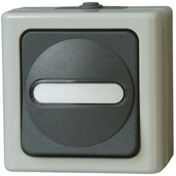 Nástěnný spínač Povrch 3, 25V barva Šedá SEBS Kopp, rozsah: BLUE ELECTRIC