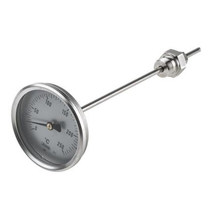 Jumo Číselníkový teploměr stupnice °C, F, rozsah teploty: 250 °C 608002/0180-834-847-6-104-26-26-200/000