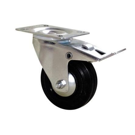 12755082 Guitel Hervieu Brzděné otočné 80 kg 80 mm, Pryž